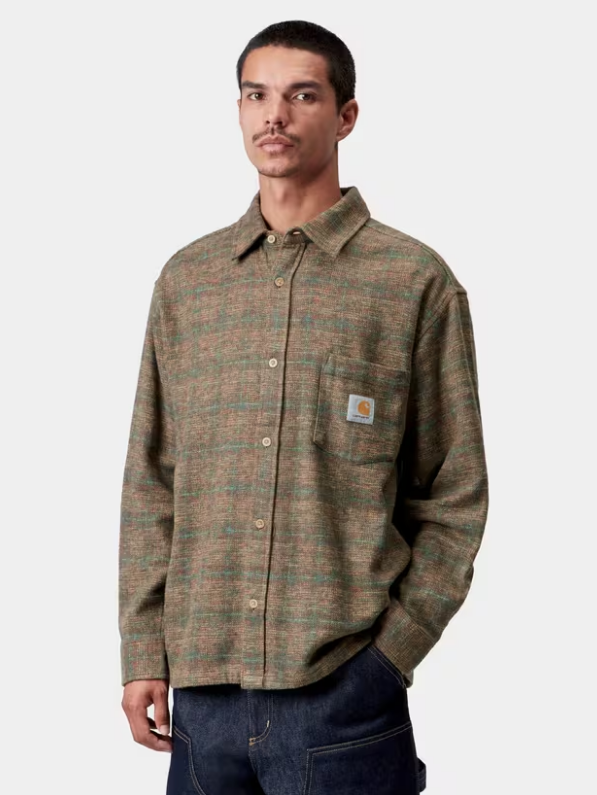 Camisa Carhartt WIP Bagley L/S - Bagley Check, Hamilton Brown
