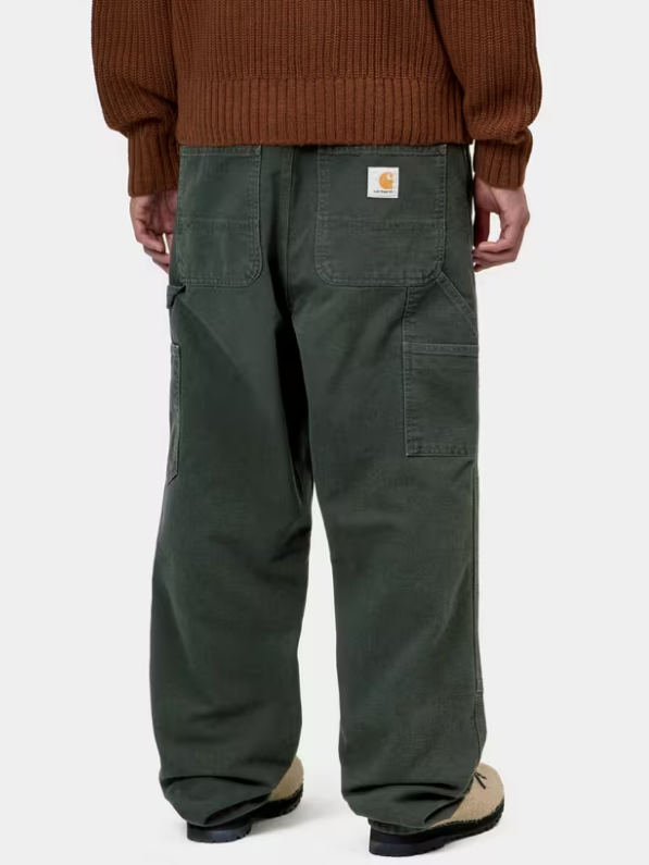 Pantalón Carhartt WIP Double Knee - Raven, Stone Canvas