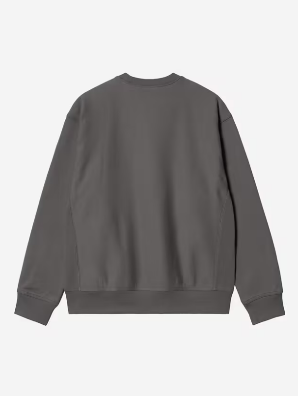 Sudadera Sin Capucha Carhartt WIP American Script - Graphite