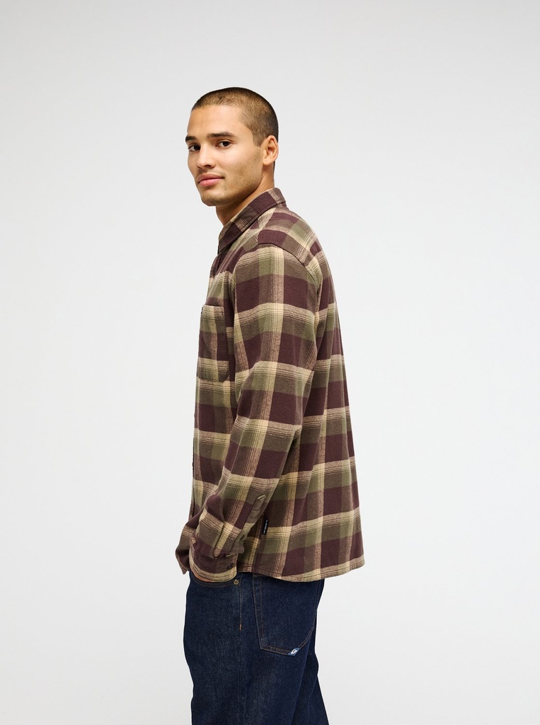 Camisa Quiksilver Motherfly Plaid - Grape Leaf Motherfly