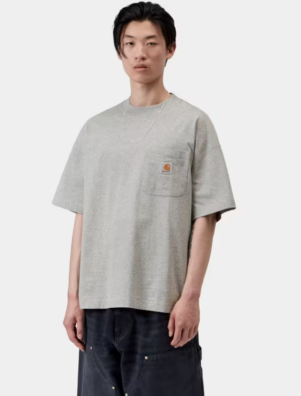 Camiseta Carhartt WIP S/S Work Pocket - Grey Heather