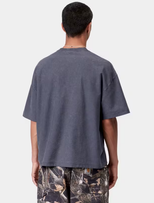 Camiseta Carhartt WIP S/S Lambert - Dark Navy, Moon Wash
