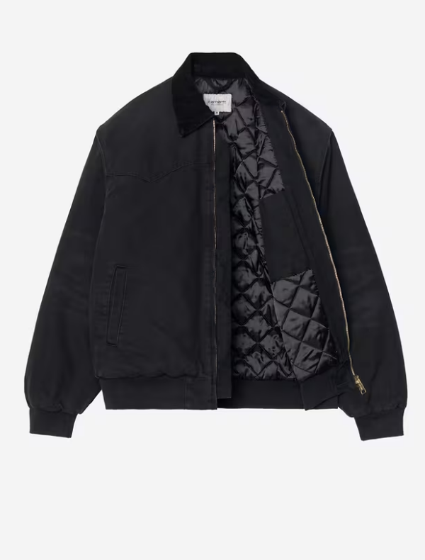 Chaqueta Carhartt WIP OG Santa Fe - Black / Black, Stone Canvas