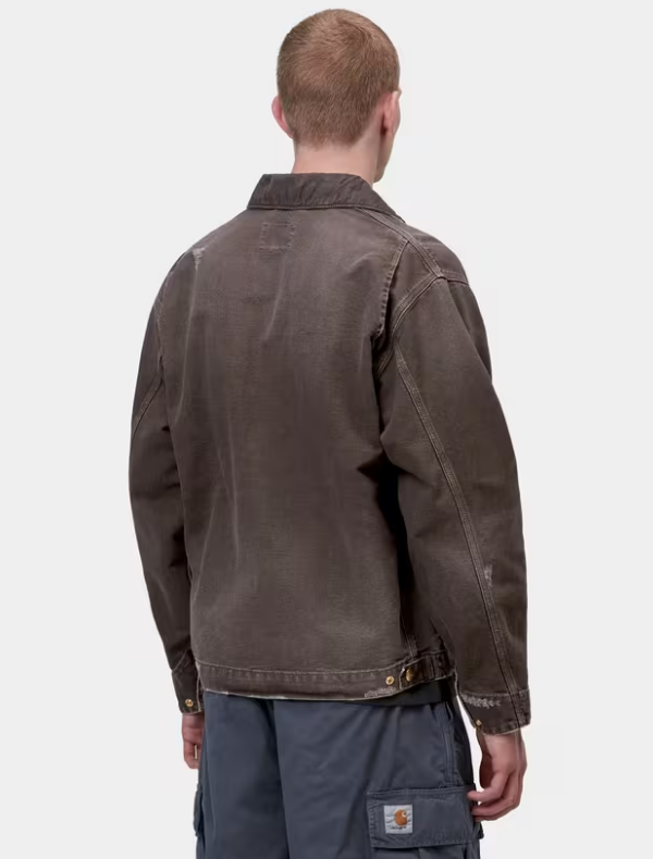 Chaqueta Carhartt WIP OG Detroit - Tobacco / Tobacco, Destroy wash