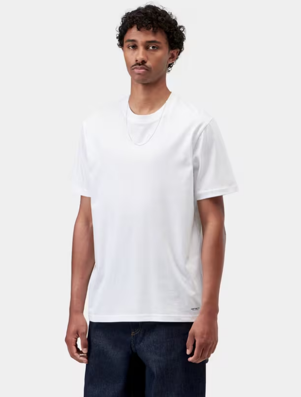 Camiseta Carhartt WIP Standard Crew - White + White (Pack de 2)