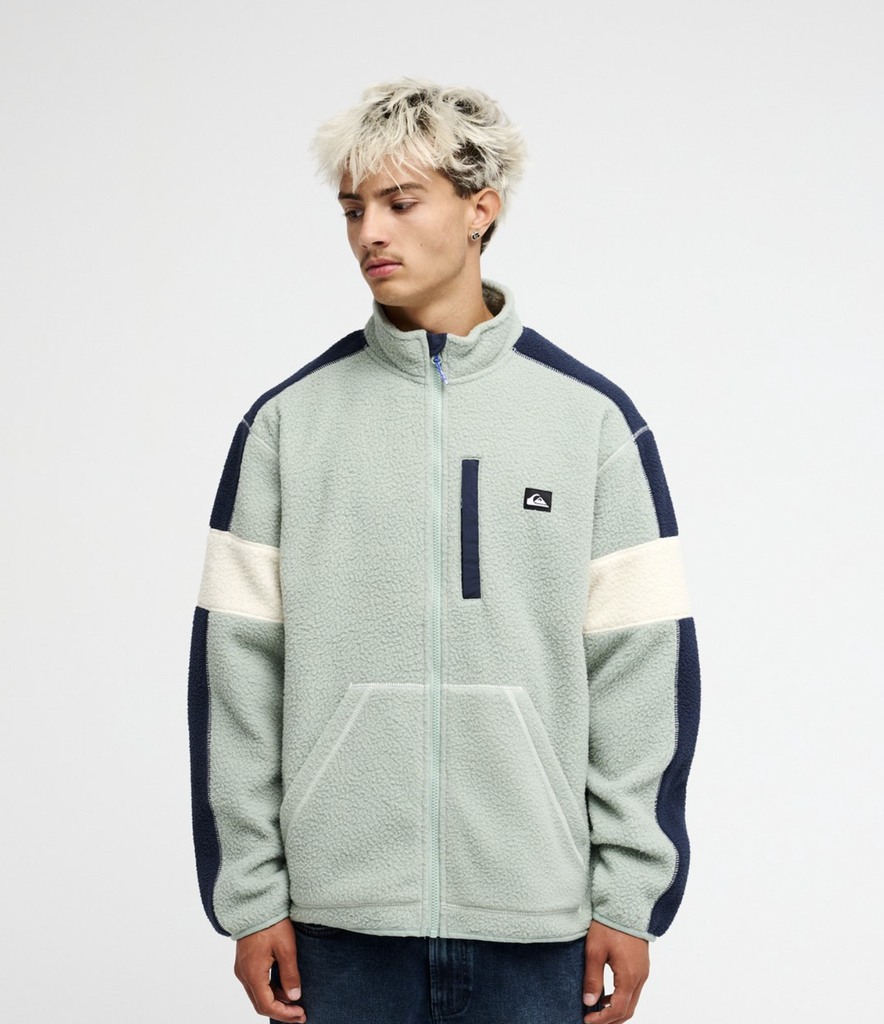 Polar Quiksilver con Cremallera Clean Coast Block - Green Iceberg