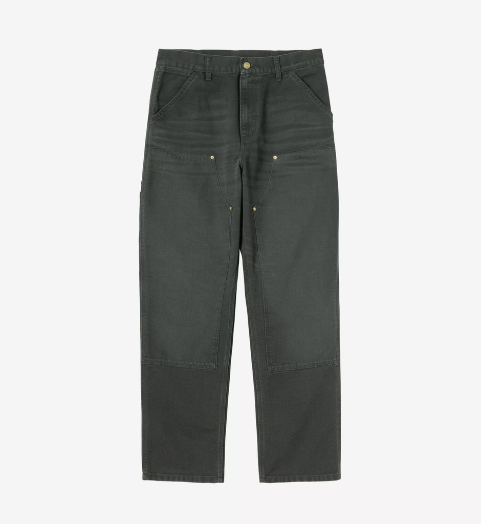 Pantalón Carhartt WIP Double Knee - Raven (Stone Canvas)