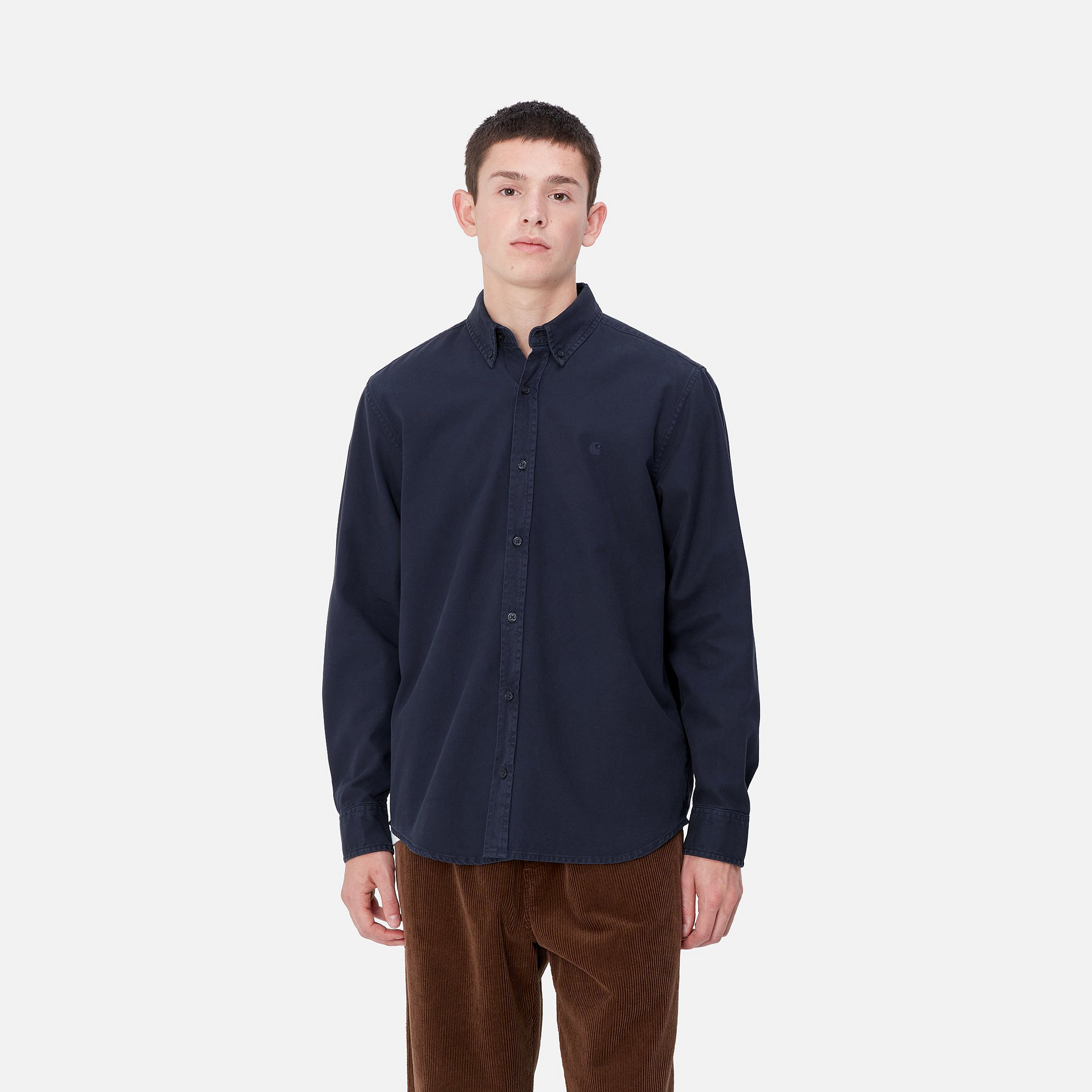 Camisa Carhartt WIP L/S Bolton - Air Force Blue/Garment Dyed