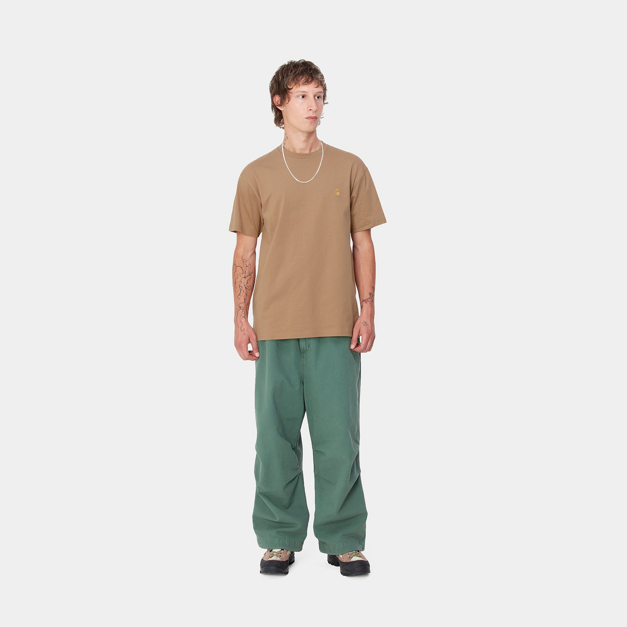 Camiseta Carhartt WIP Chase - Peanut/Gold