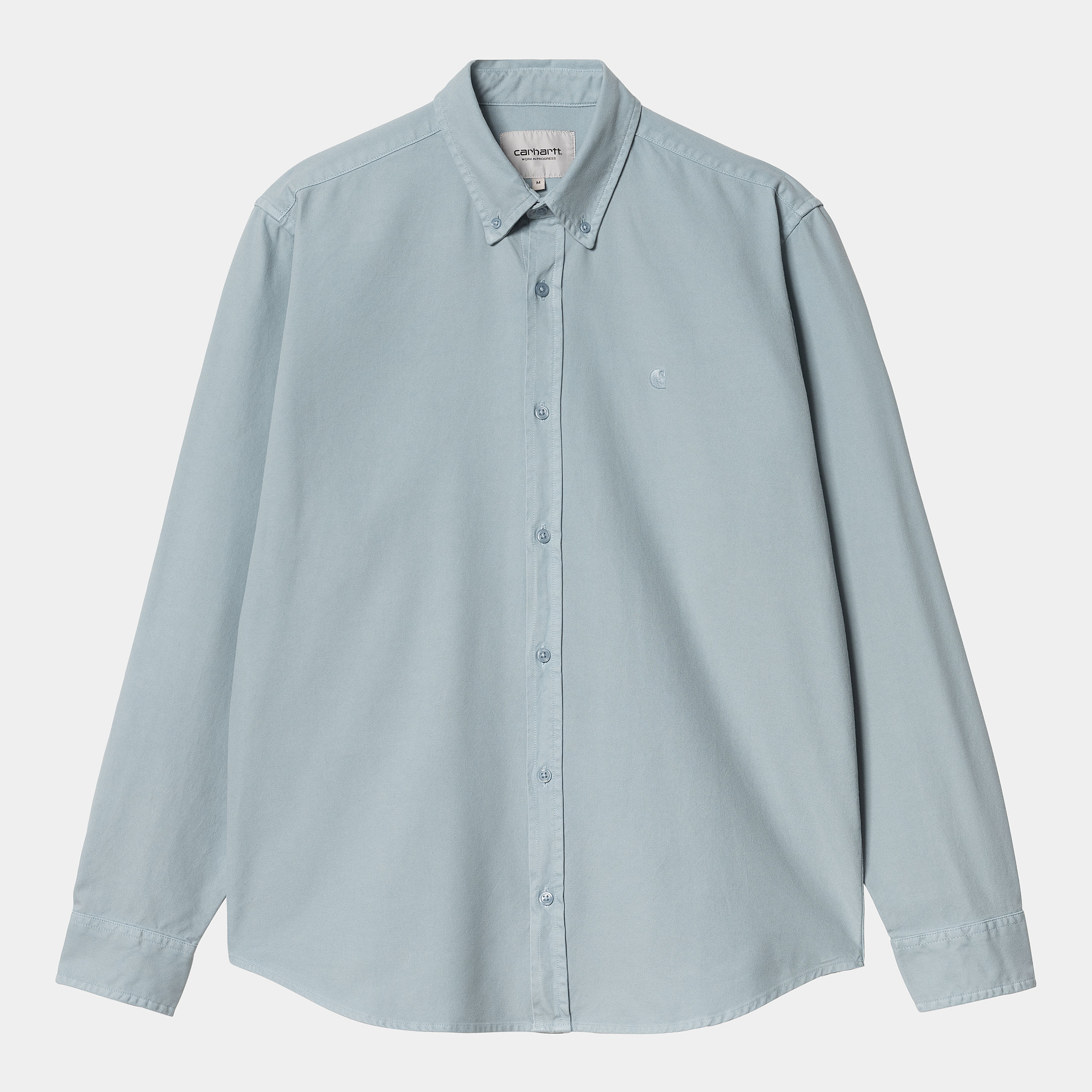 Camisa Carhartt WIP L/S Bolton - Dusty Ice (Garment Dyed)