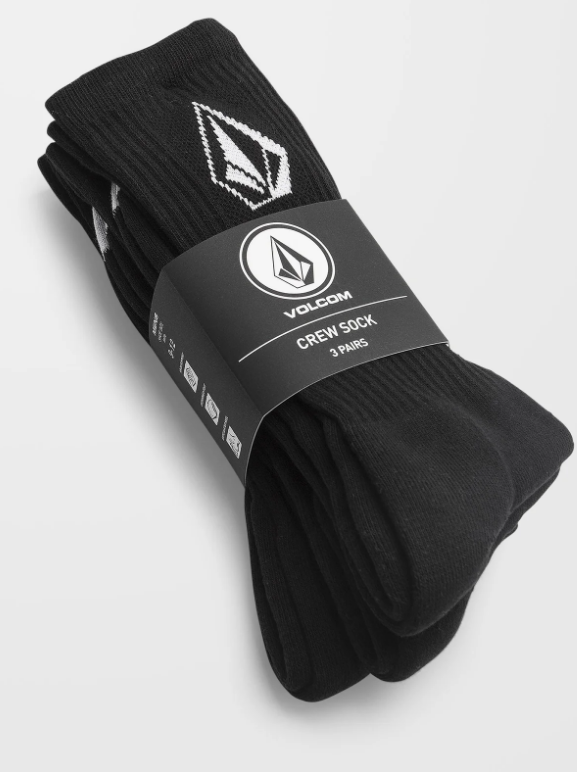 Calcetines Volcom Full Stone (Pack 3) - Black