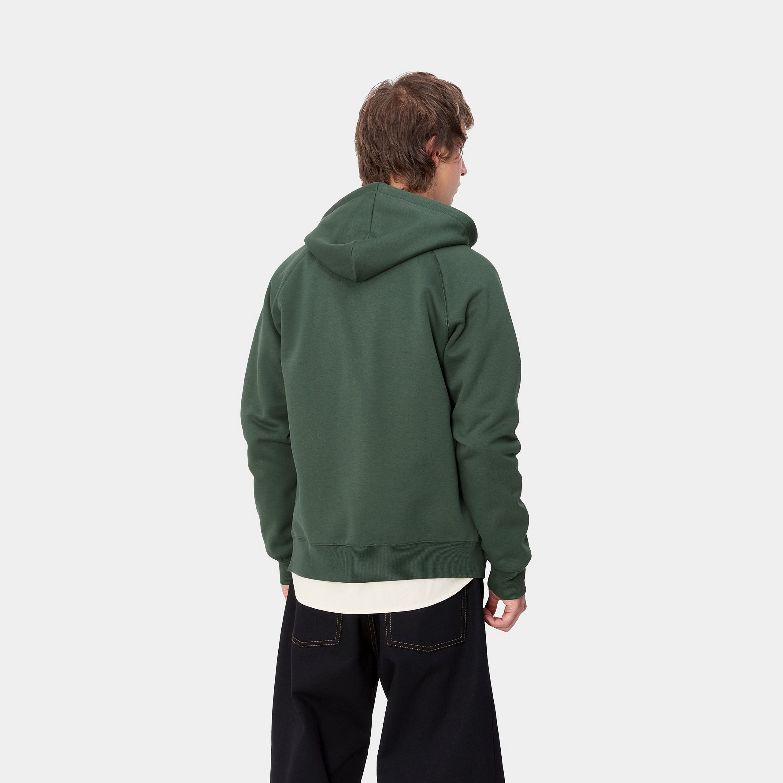 Sudadera con Cremallera Carhartt WIP Chase - Sycamore Tree/Gold