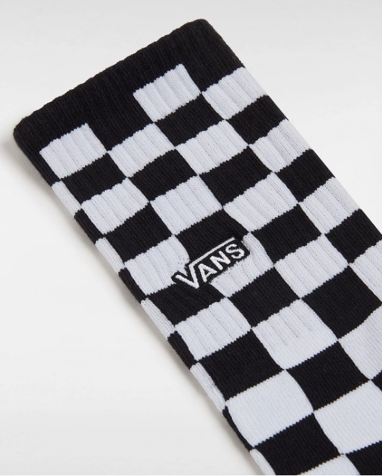 Calcetines Vans Checkerboard Crew - Black/White