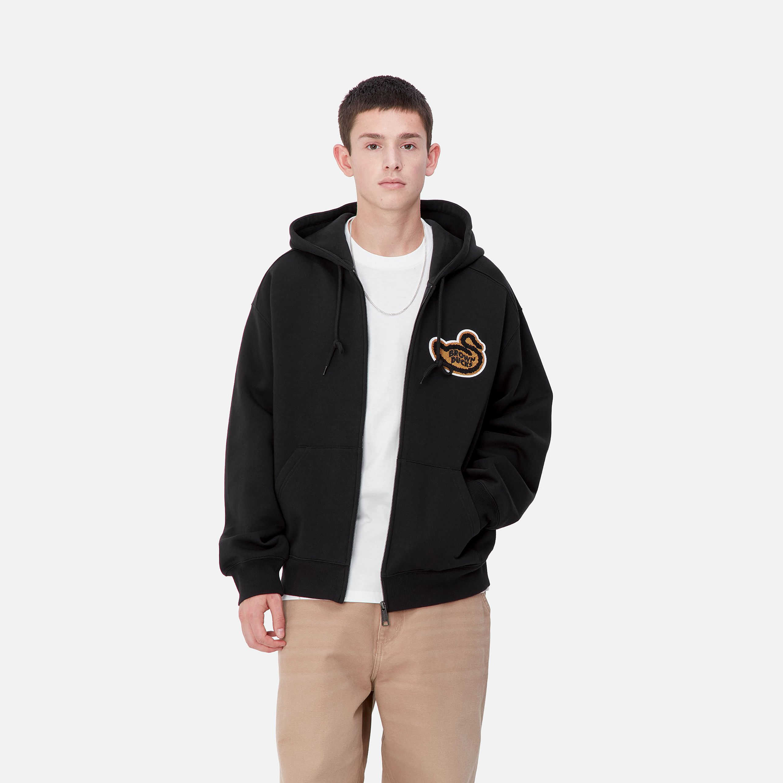 Sudadera Con Cremallera Brown Ducks - Black