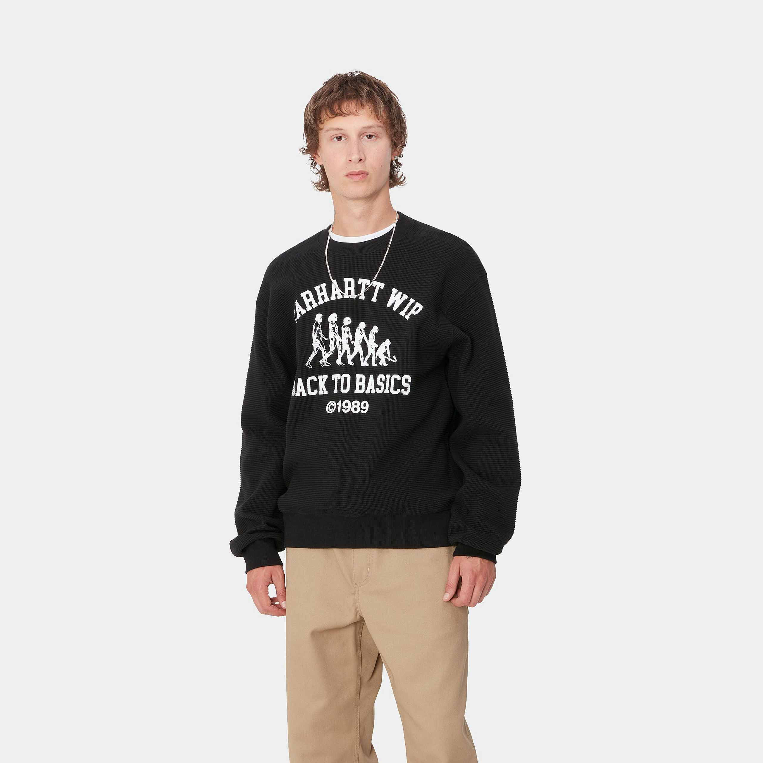 Sudadera Carhartt WIP Main Basics - Black/White