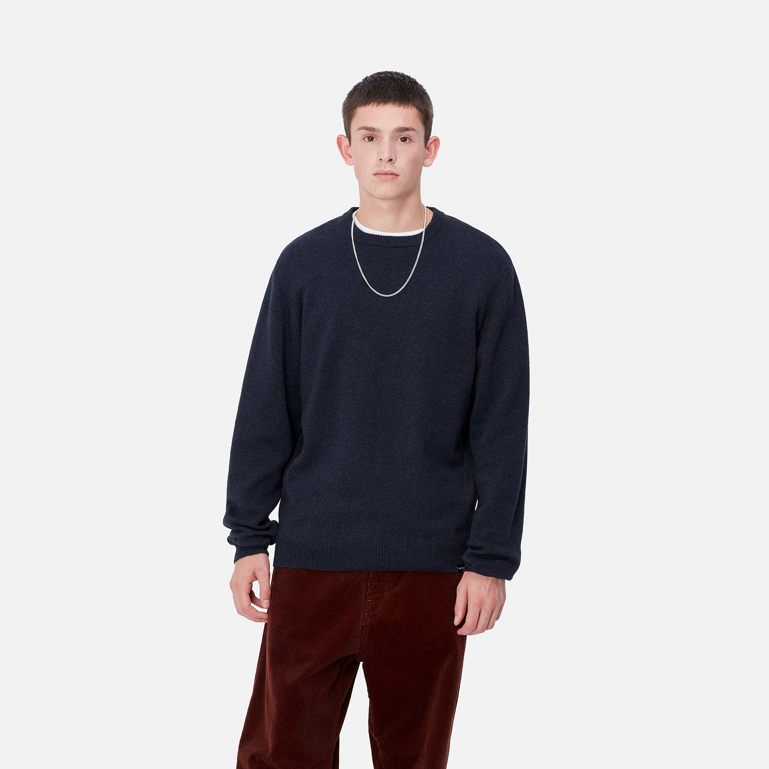 Suéter Carhartt WIP Alten - Air Force Blue Heather