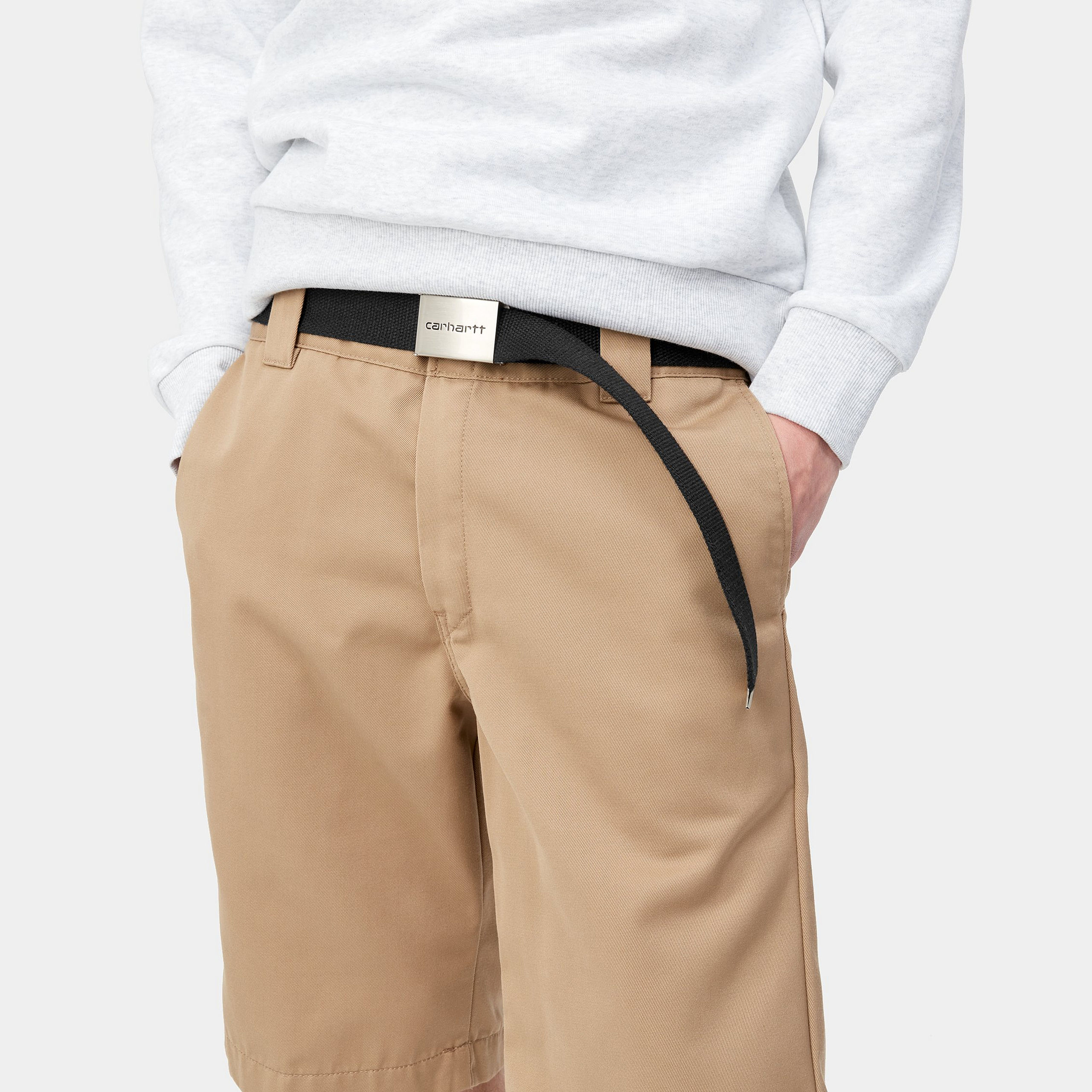 Cinturón Carhartt WIP Clip Belt Chrome - Black