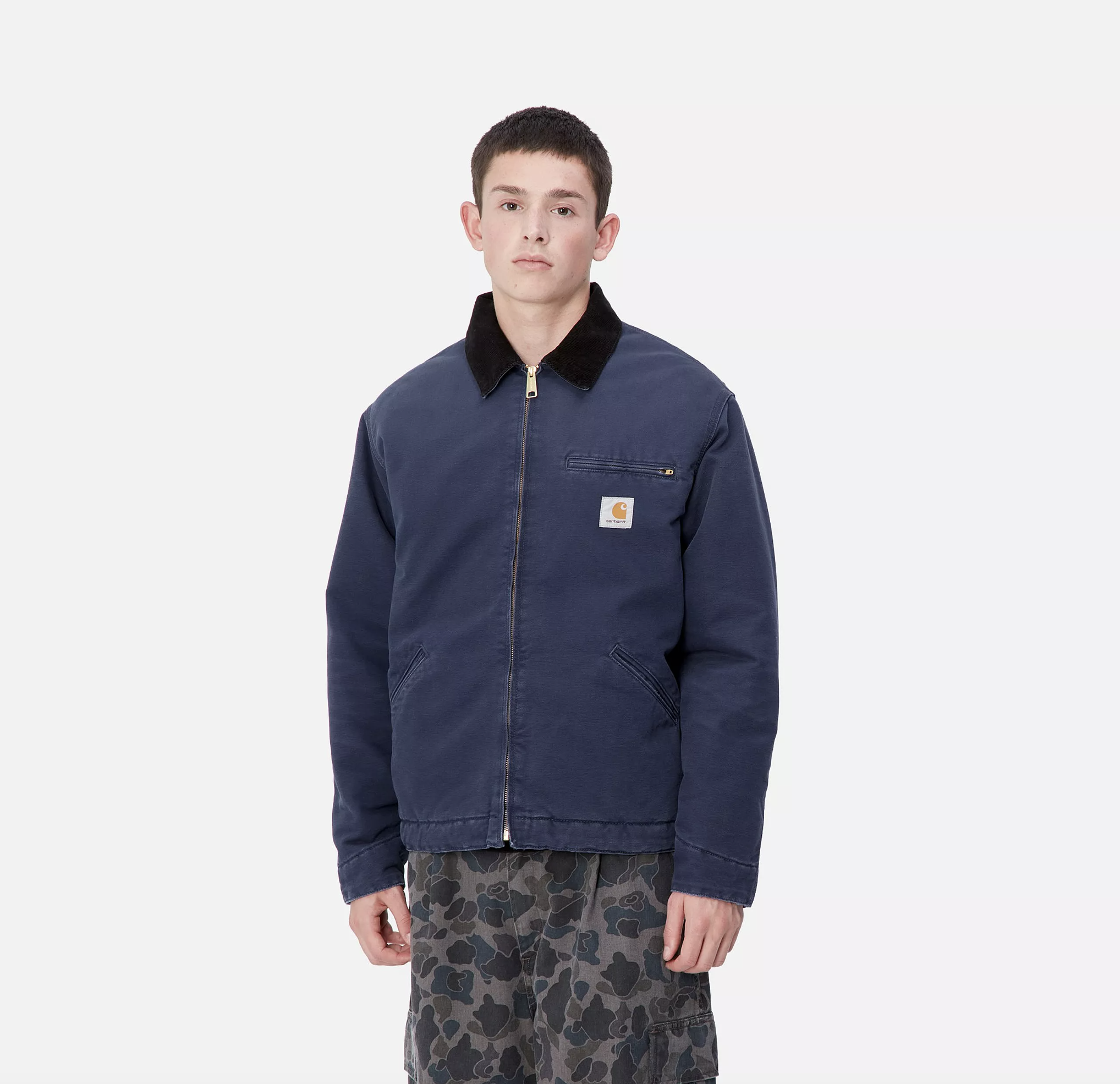 Chaqueta Carhartt WIP OG Detroit - Air Force Blue/Black (Aged Canvas)