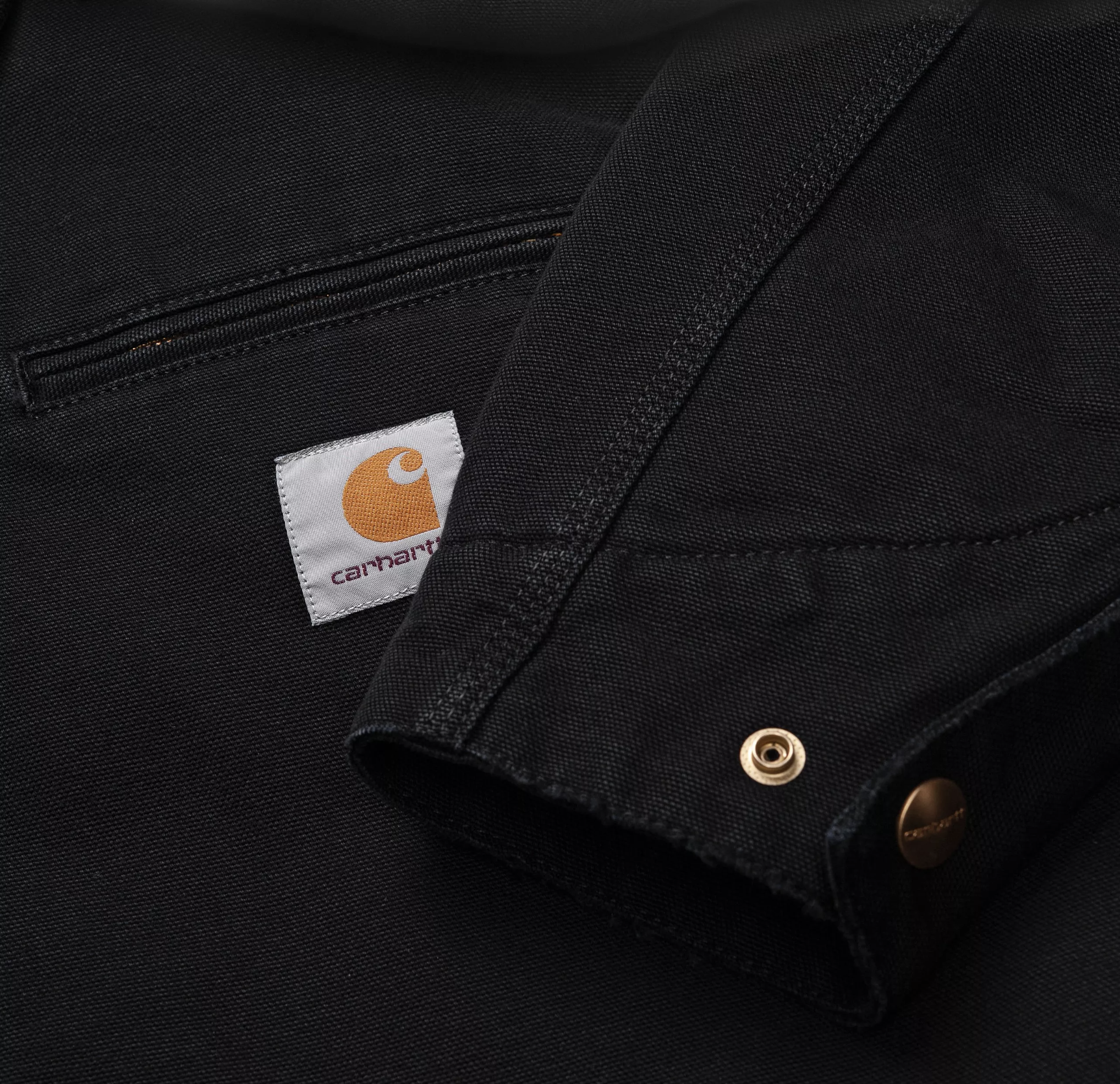 Chaqueta Carhartt WIP OG Detroit  - Black/Black/Aged Canvas