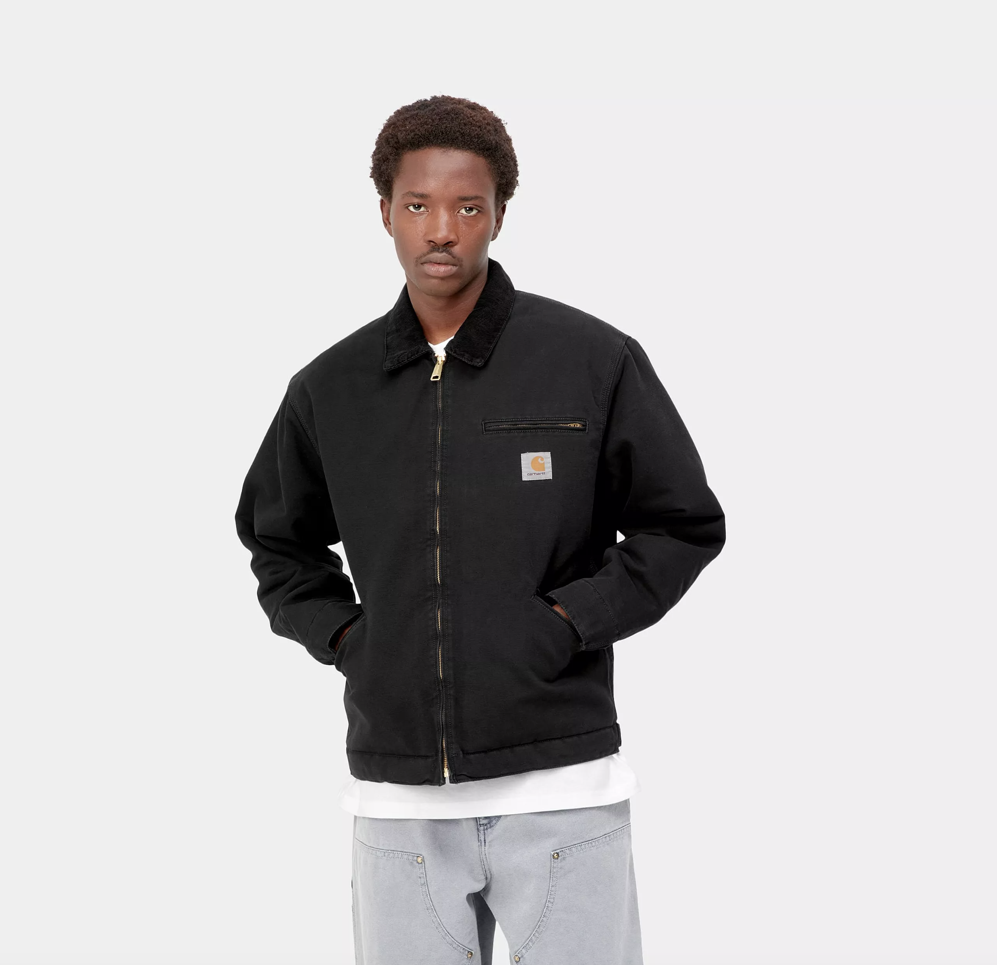 Chaqueta Carhartt WIP OG Detroit  - Black/Black/Aged Canvas