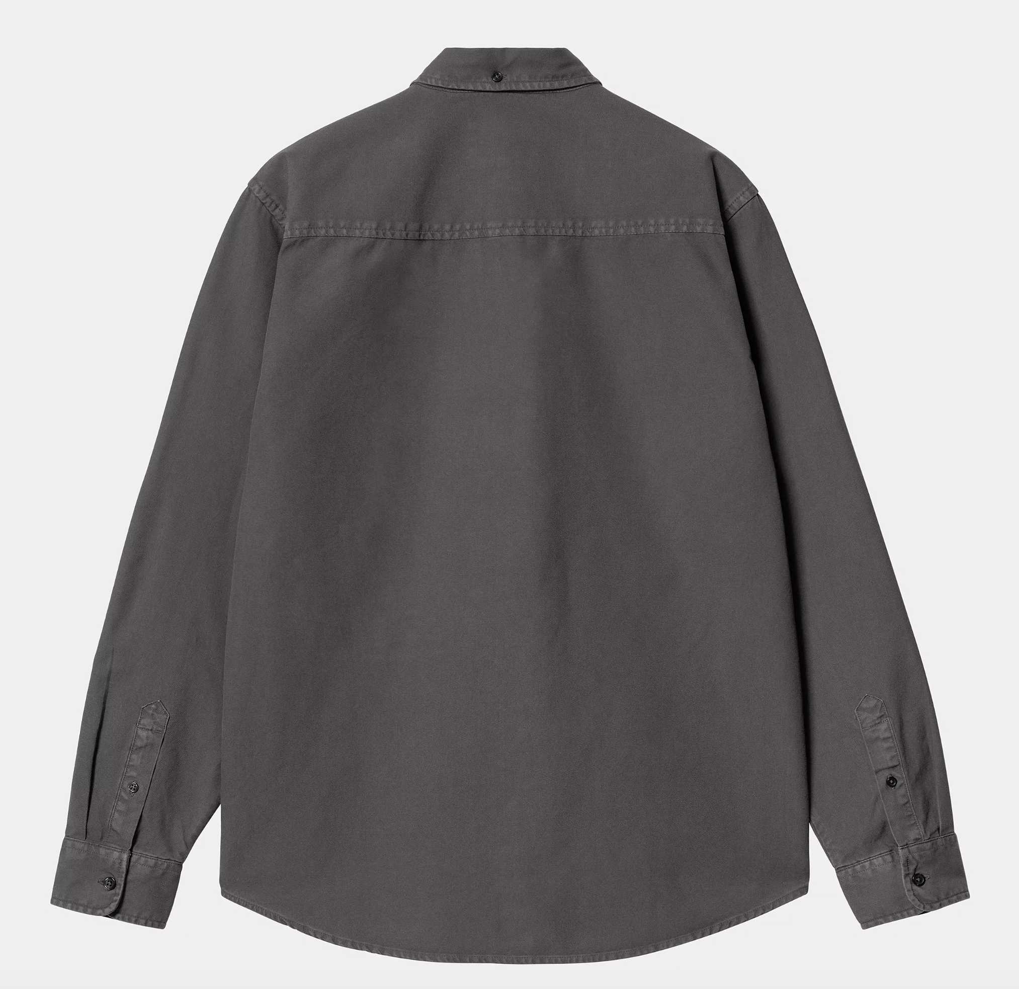 Camisa Carhartt WIP L/S Bolton - Graphite (Garment Dyed)