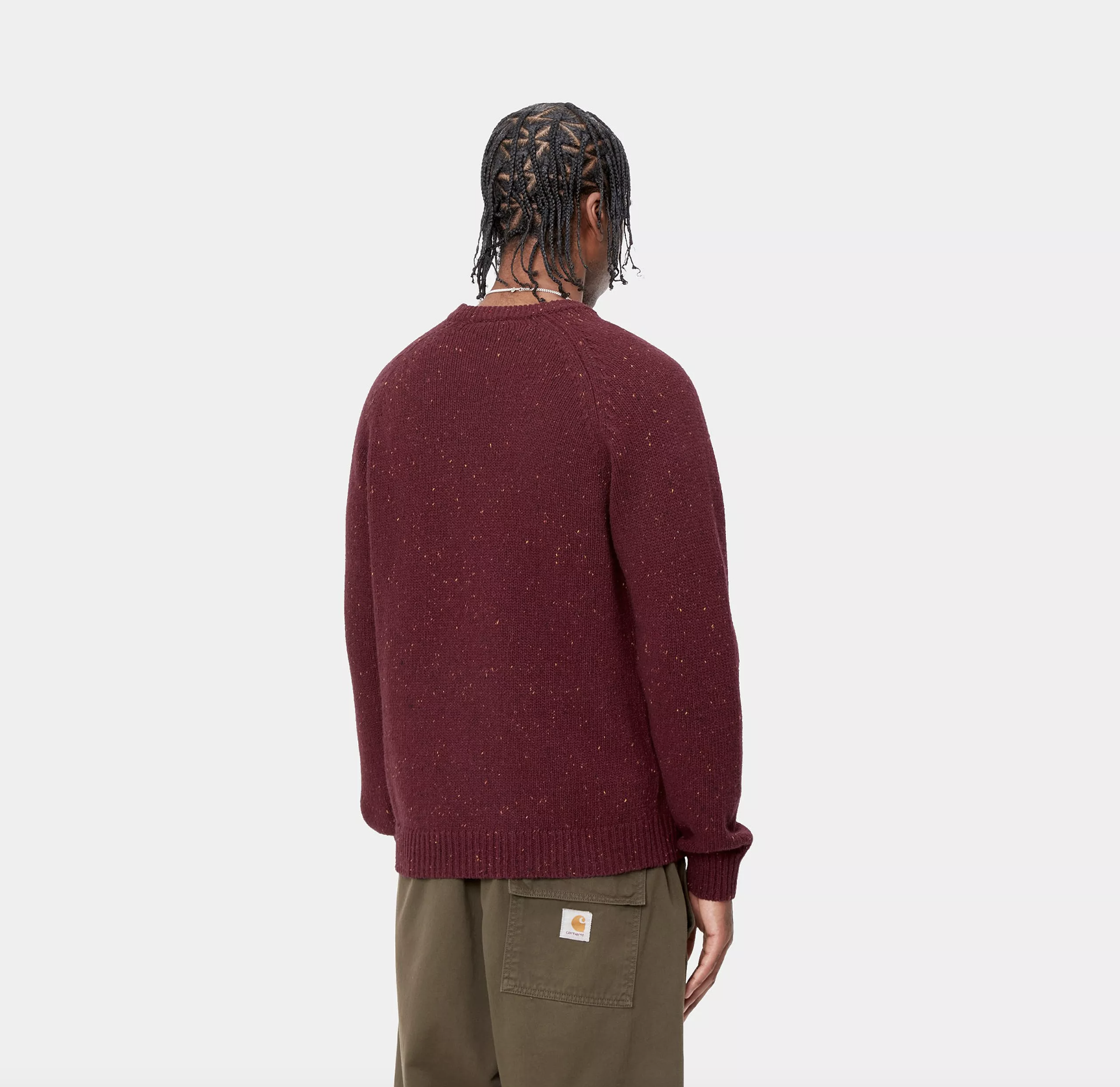 Jersey Carhartt Wip Anglistic - Speckled Malbec