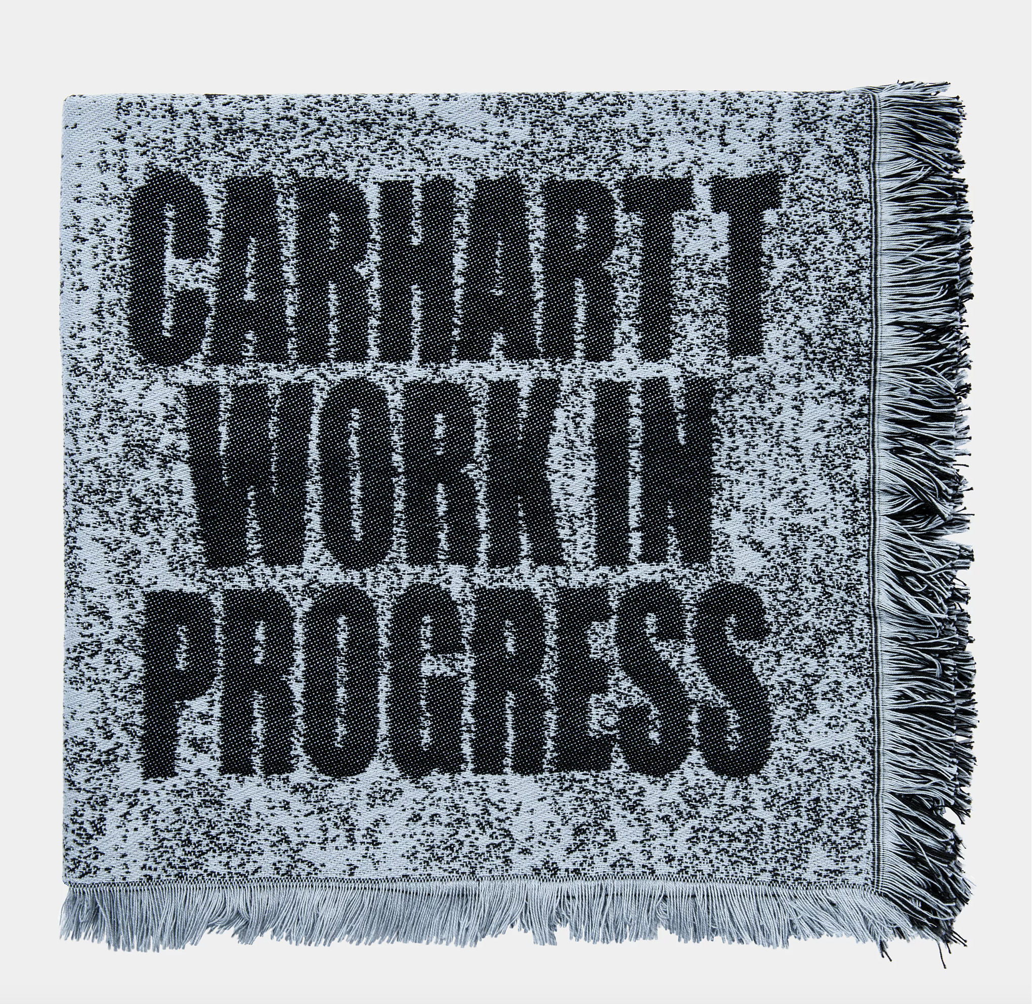 Manta Carhartt WIP Chrysanthemum Woven Blanket - Misty Sky/Black