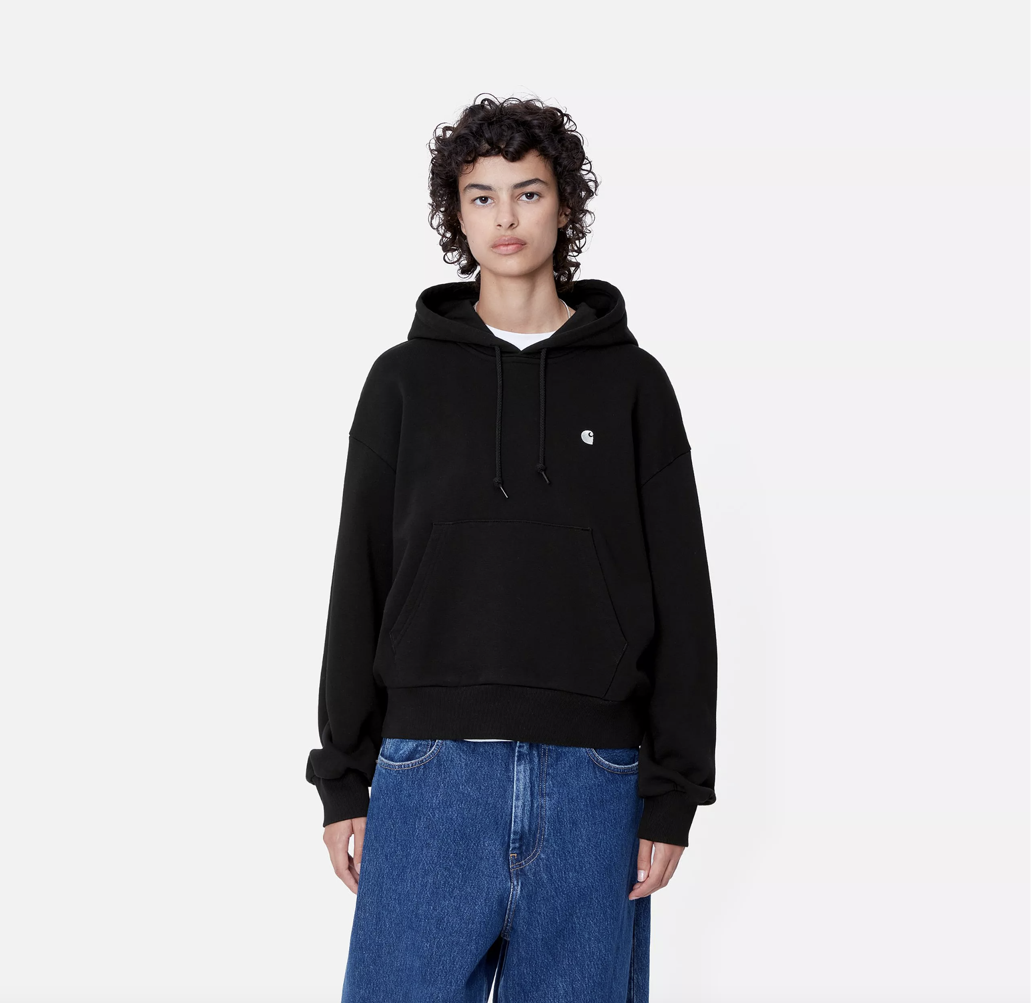 Sudadera con Capucha Carhartt Wip W' Casey - Black/Silver