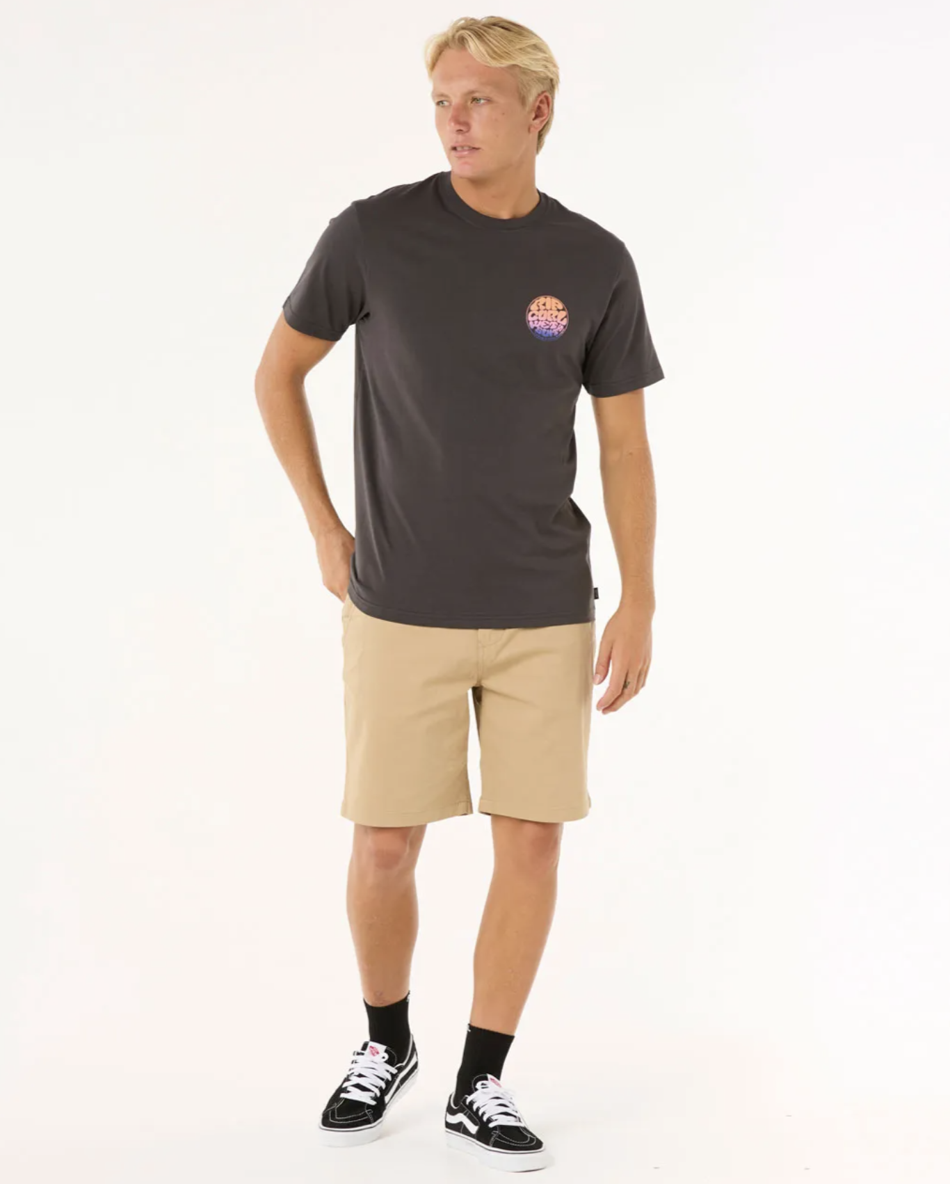 Camiseta Rip Curl Wettie Passage Icon - Washed Black