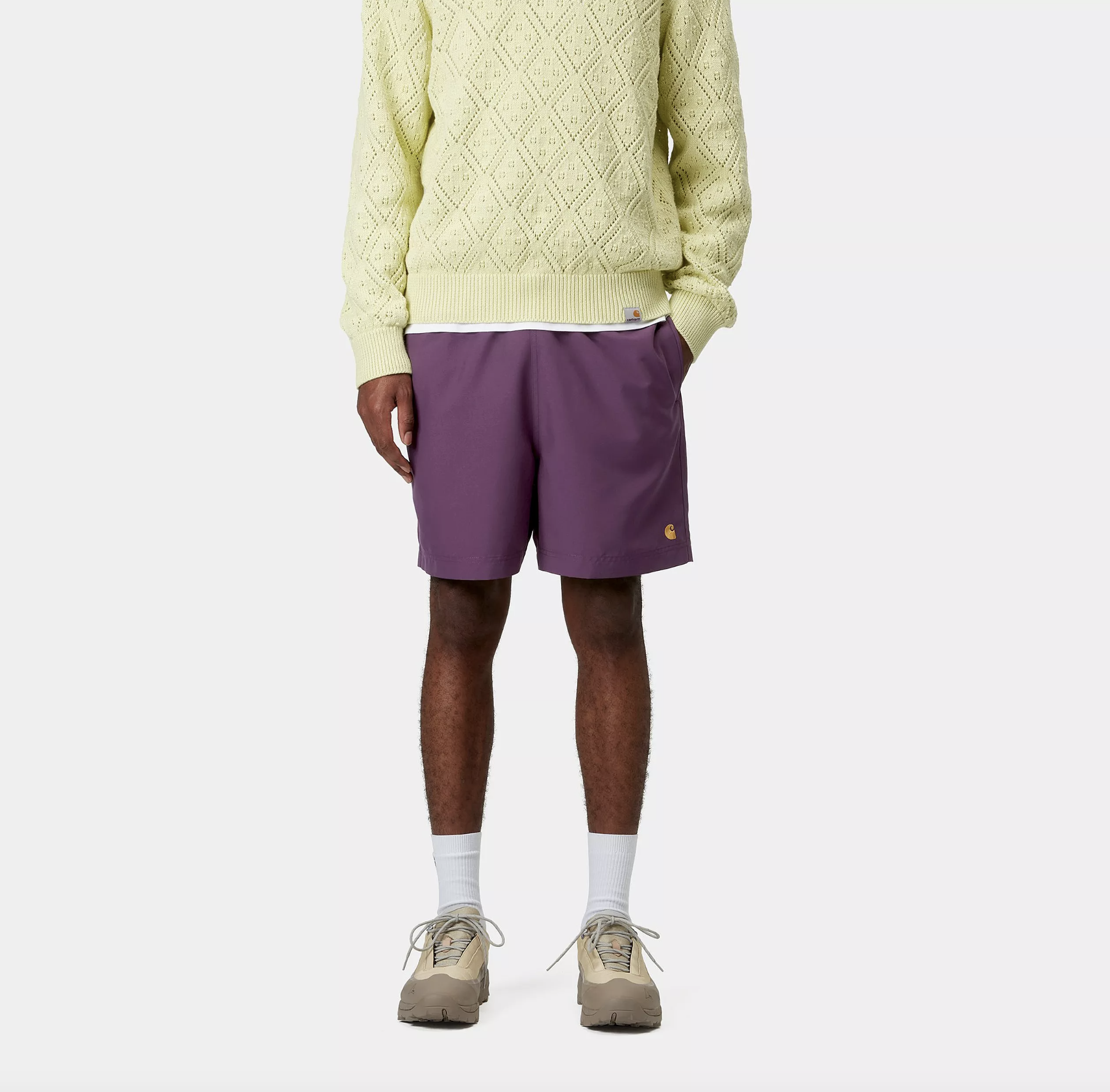 Bañador Carhartt Wip Chase Swim - Huckleberry/Gold