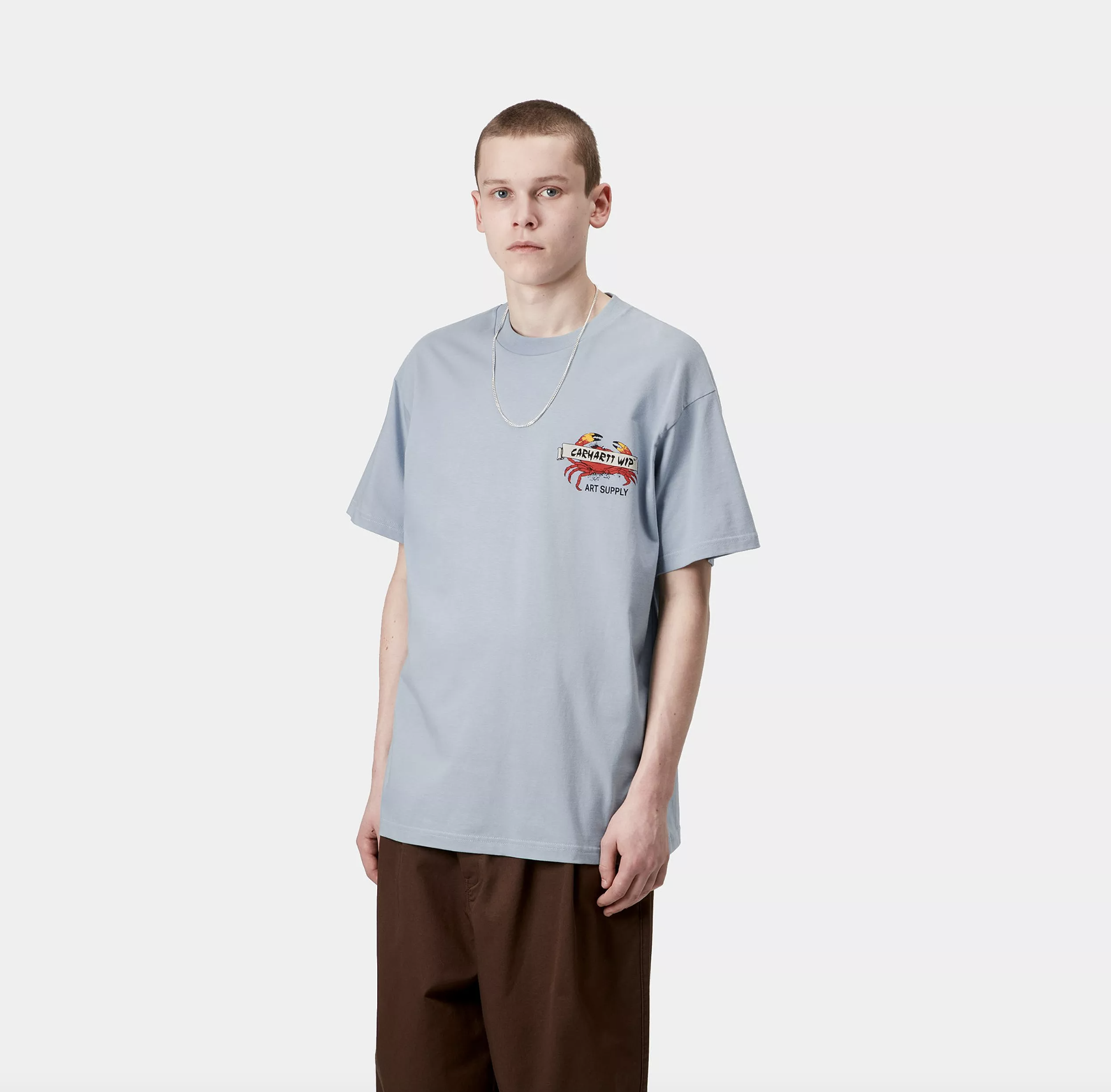 Camiseta Carhartt WIP Crab Paint - Frosted Blue