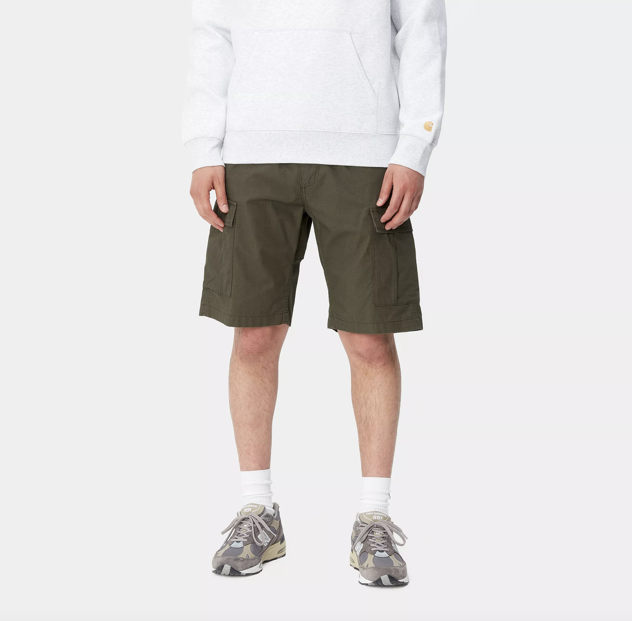 Pantalón Corto Carhartt WIP Aviation - Cypress (rinsed)