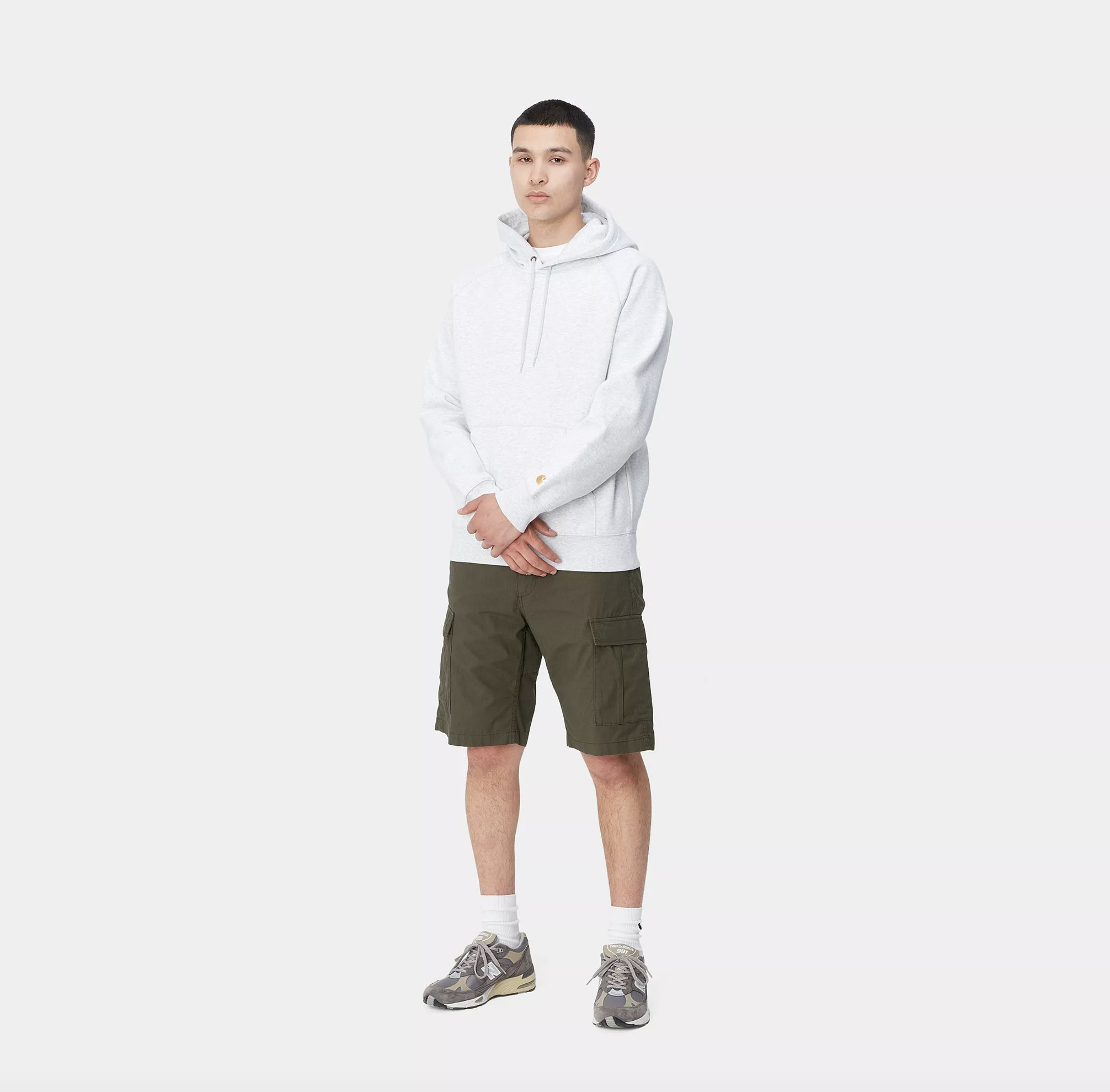 Pantalón Corto Carhartt WIP Aviation - Cypress (rinsed)