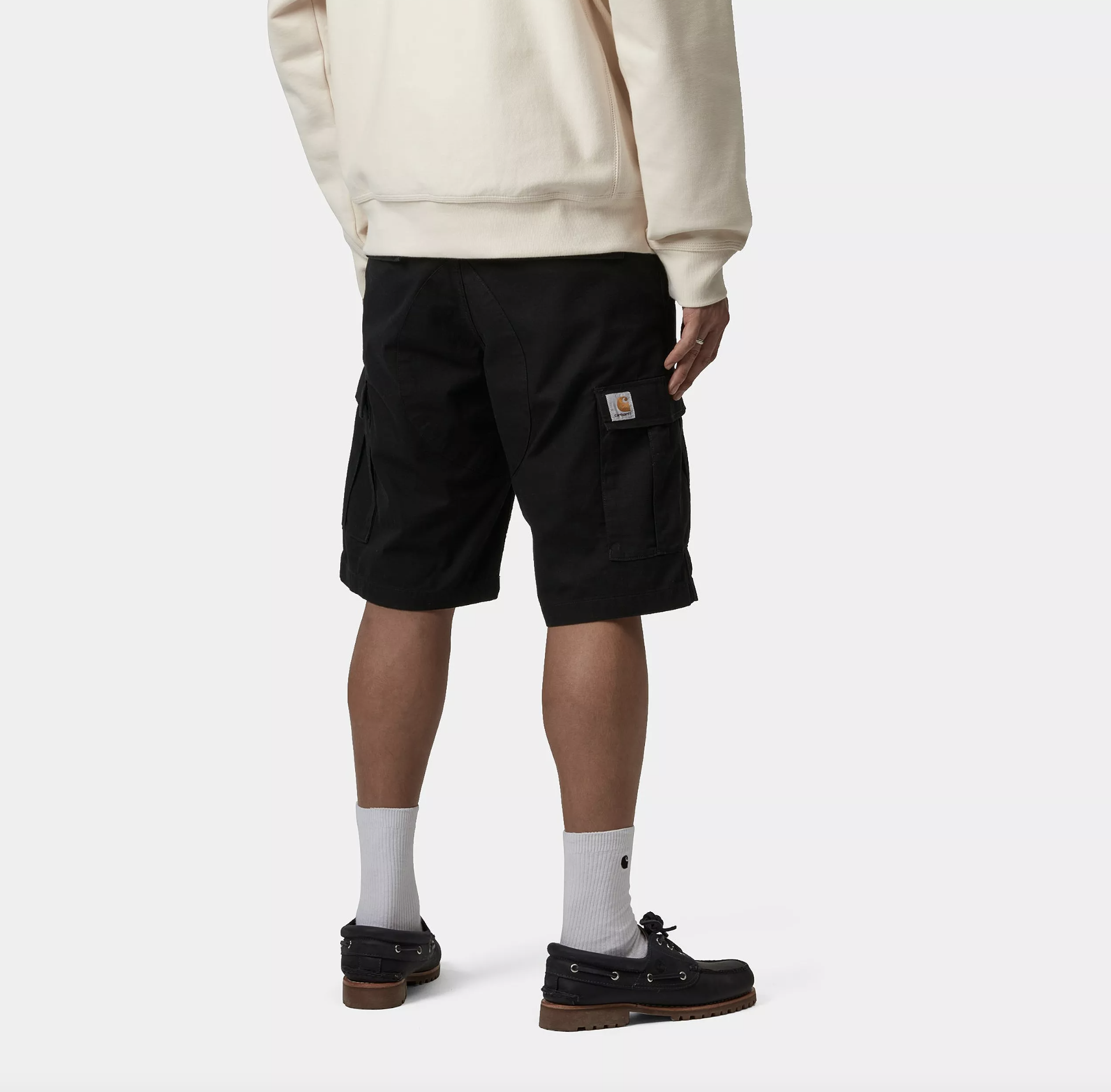 Pantalón Corto Carhartt WIP Aviation - Black (rinsed)
