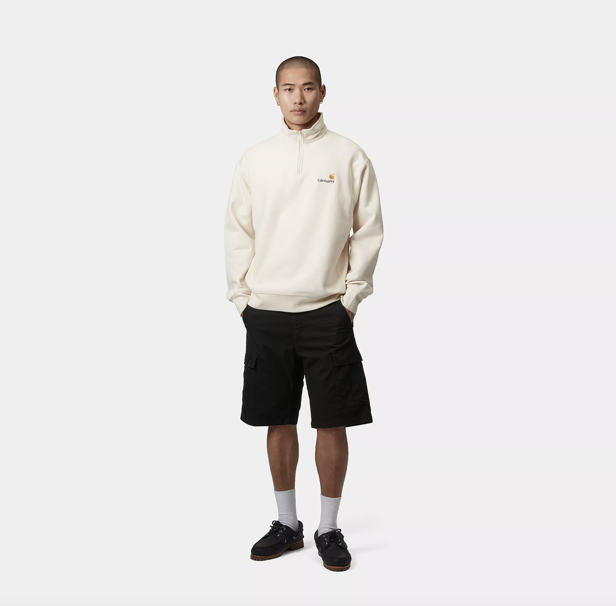 Pantalón Corto Carhartt WIP Aviation - Black (rinsed)