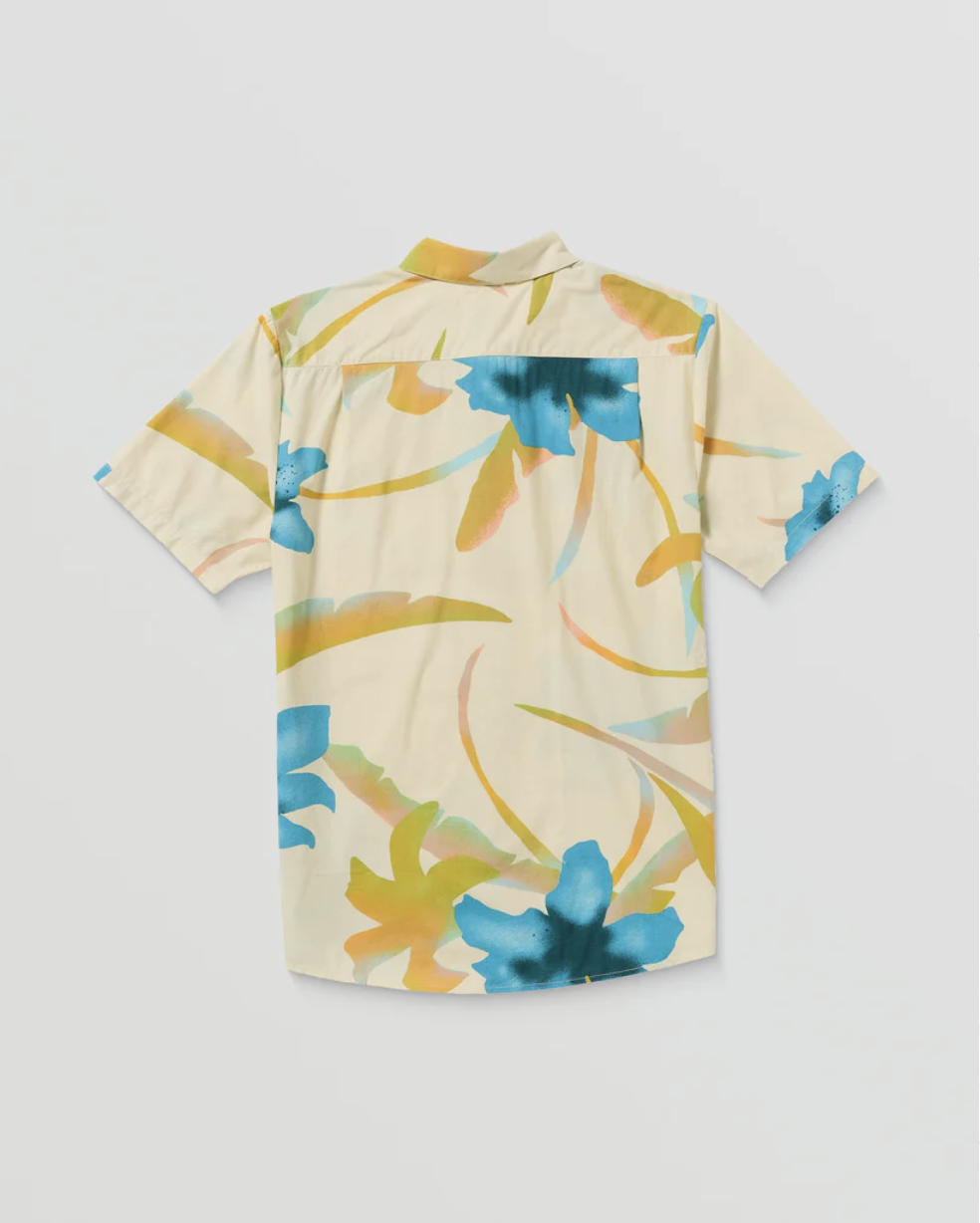Camisa Volcom Tracers Floral - Light Beige