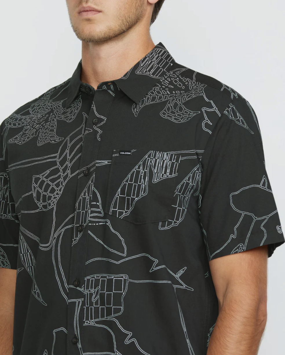 Camisa Volcom Cad Floral - Stealth