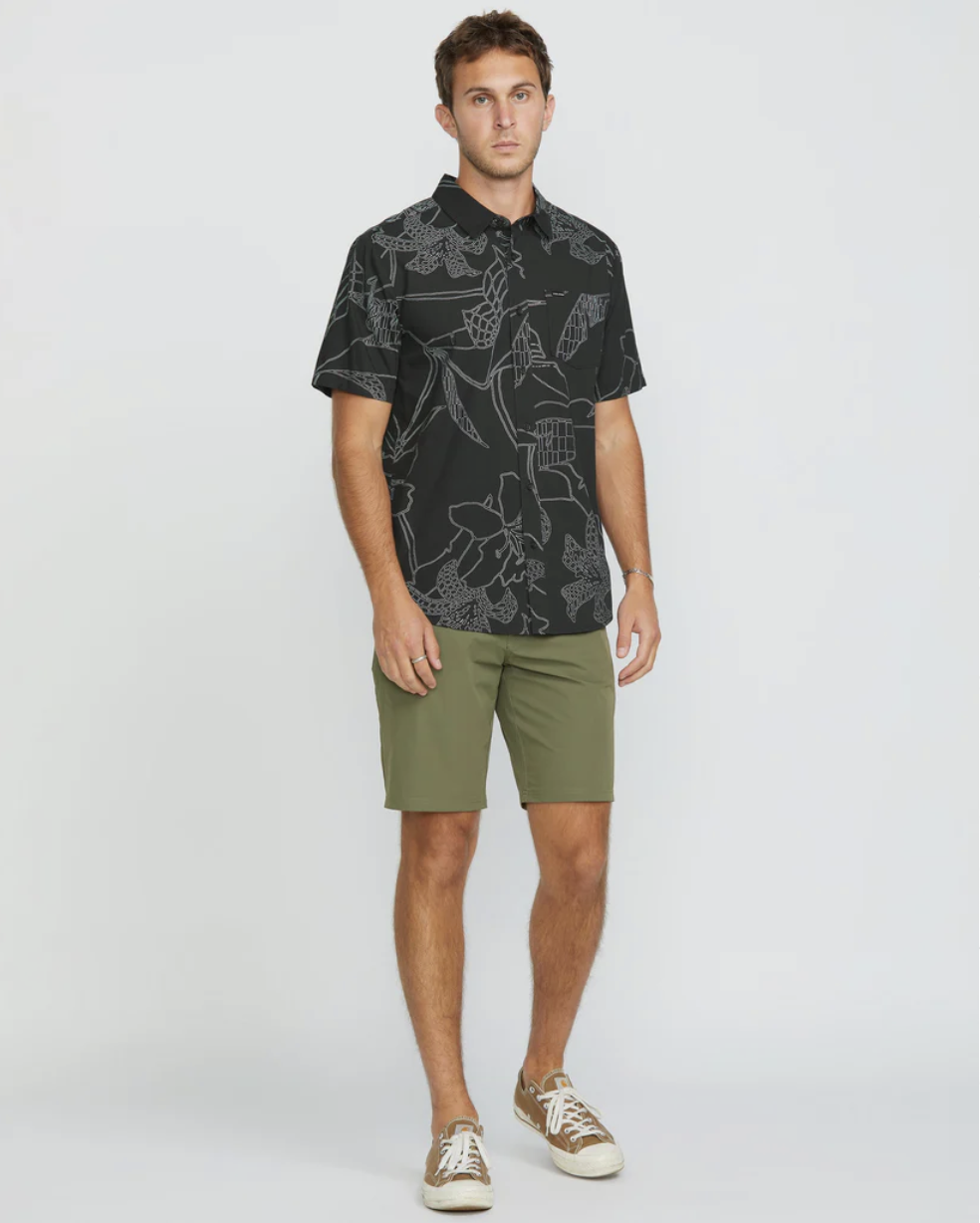 Camisa Volcom Cad Floral - Stealth
