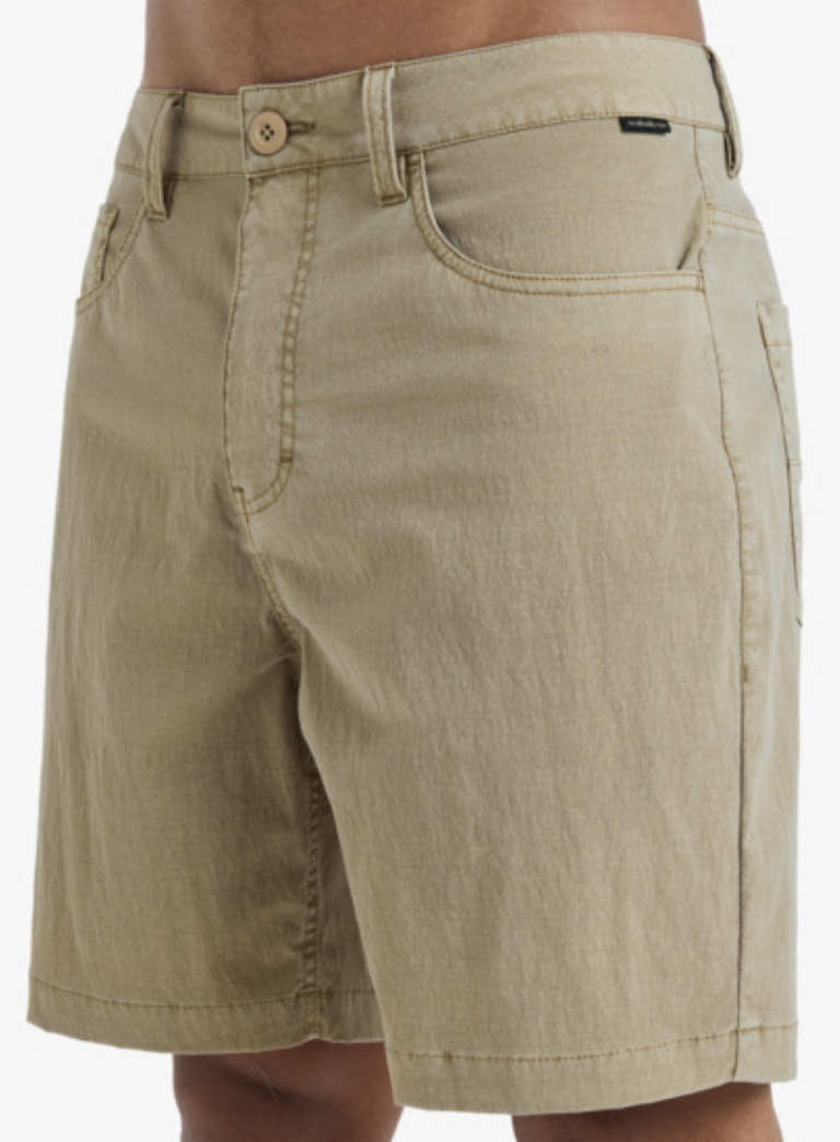 Pantalón Corto Híbrido Quiksilver Nelson Surfwash 18&quot; - Khaki (Cjz0)