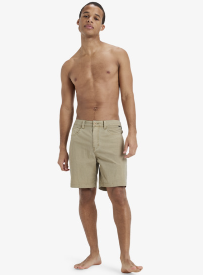 Pantalón Corto Híbrido Quiksilver Nelson Surfwash 18&quot; - Khaki (Cjz0)