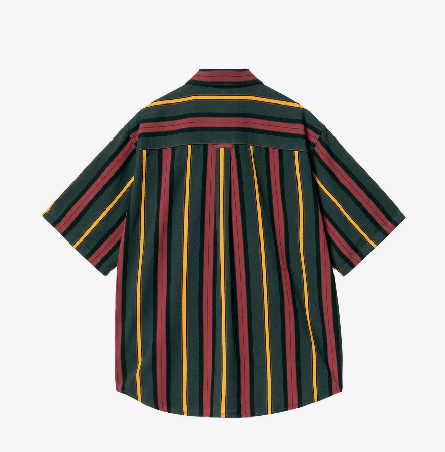 Camisa Carhartt WIP Jarrell - Stripe Conifer Black