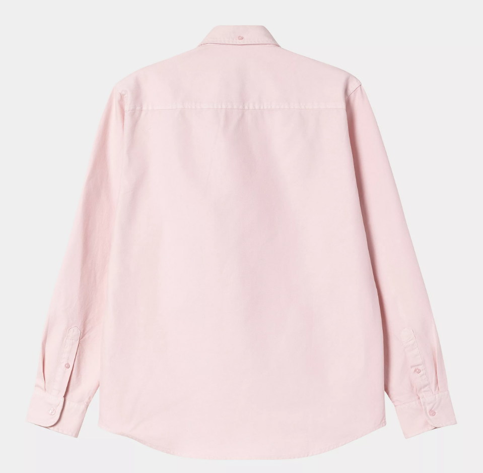 Camisa Carhartt WIP L/S Bolton - Air Pink (garment dyed)