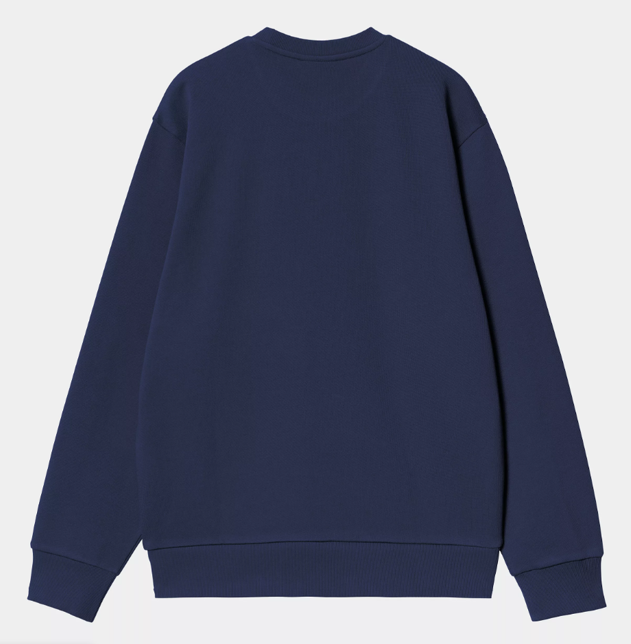 Sudadera Carhartt WIP Script Embroidery - Ink/Air Yellow