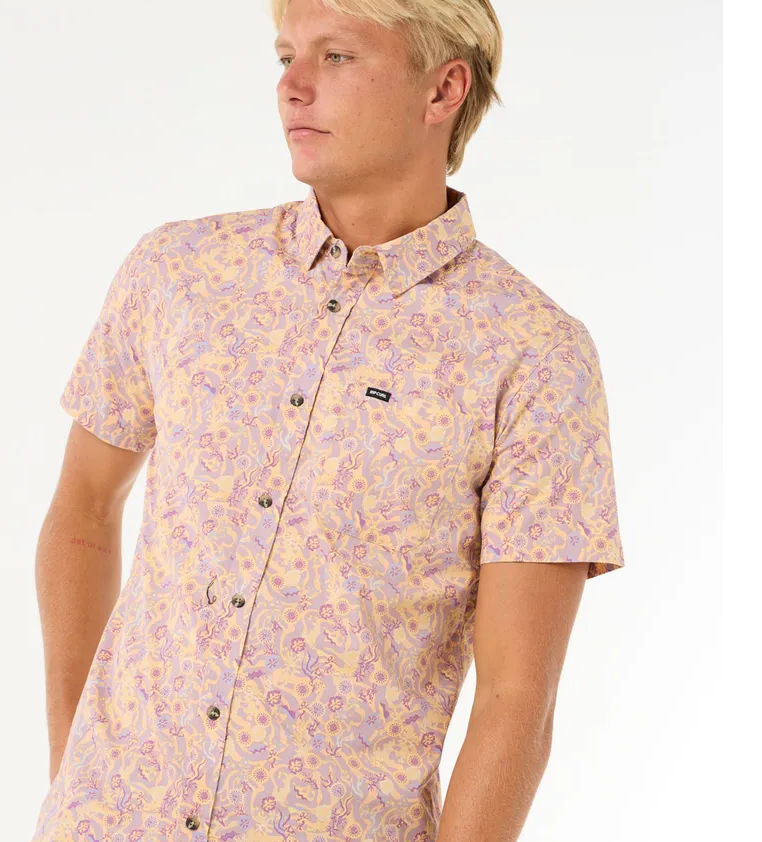 Camisa Rip Curl Floral Reef - Smokey Grape
