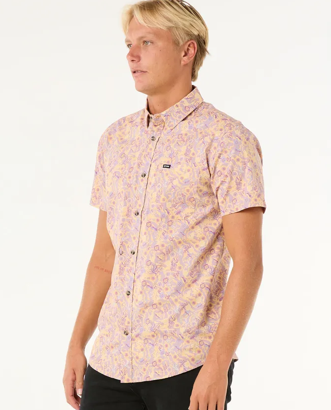 Camisa Rip Curl Floral Reef - Smokey Grape