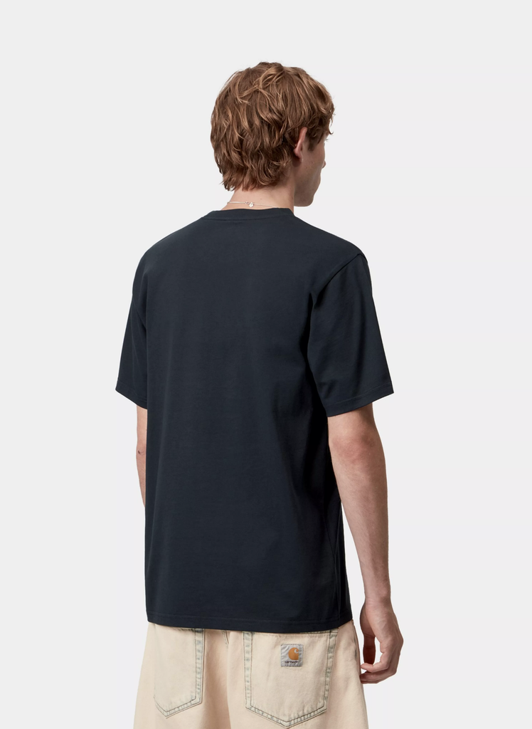 Camiseta Carhartt WIP Script - Deep Night/Palisander