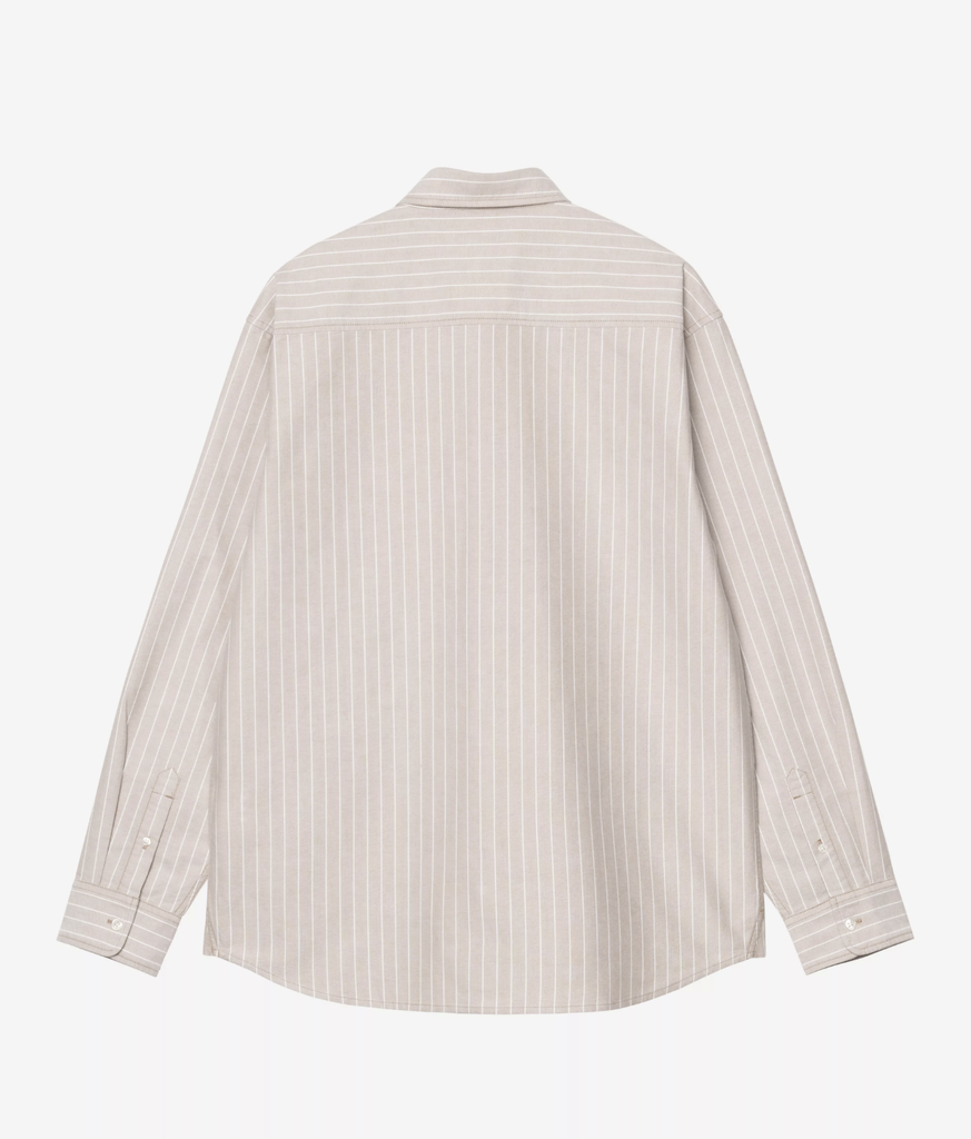 Camisa Carhartt WIP L/S  Cassel - Cassel Stripe, Peanut/White