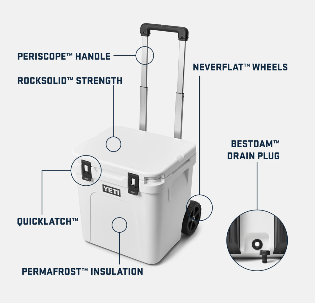 Nevera Portátil con Ruedas Yeti Roadie 48 - Charcoal