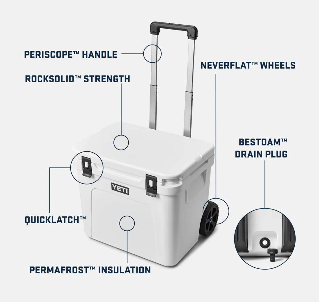 Nevera Portátil con Ruedas Yeti Roadie 60 - Navy