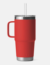 Taza con Pajita Yeti Rambler 25 oz (739 ml) - Rescue Red